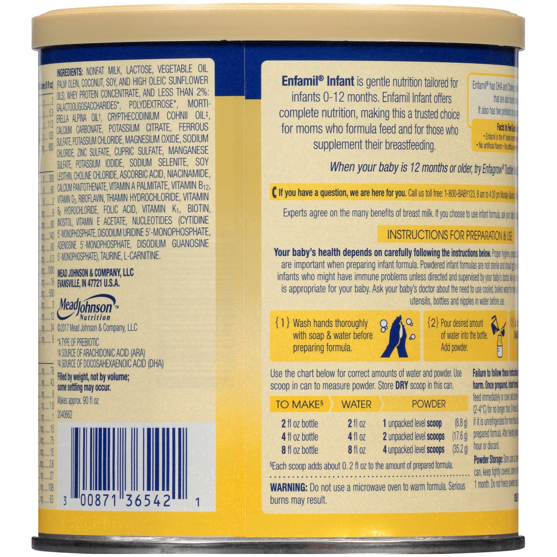 slide 54 of 60, Enfamil 0-12 Months Milk-Based Powder with Iron Infant Formula Baby 12.5 oz, 12.5 oz