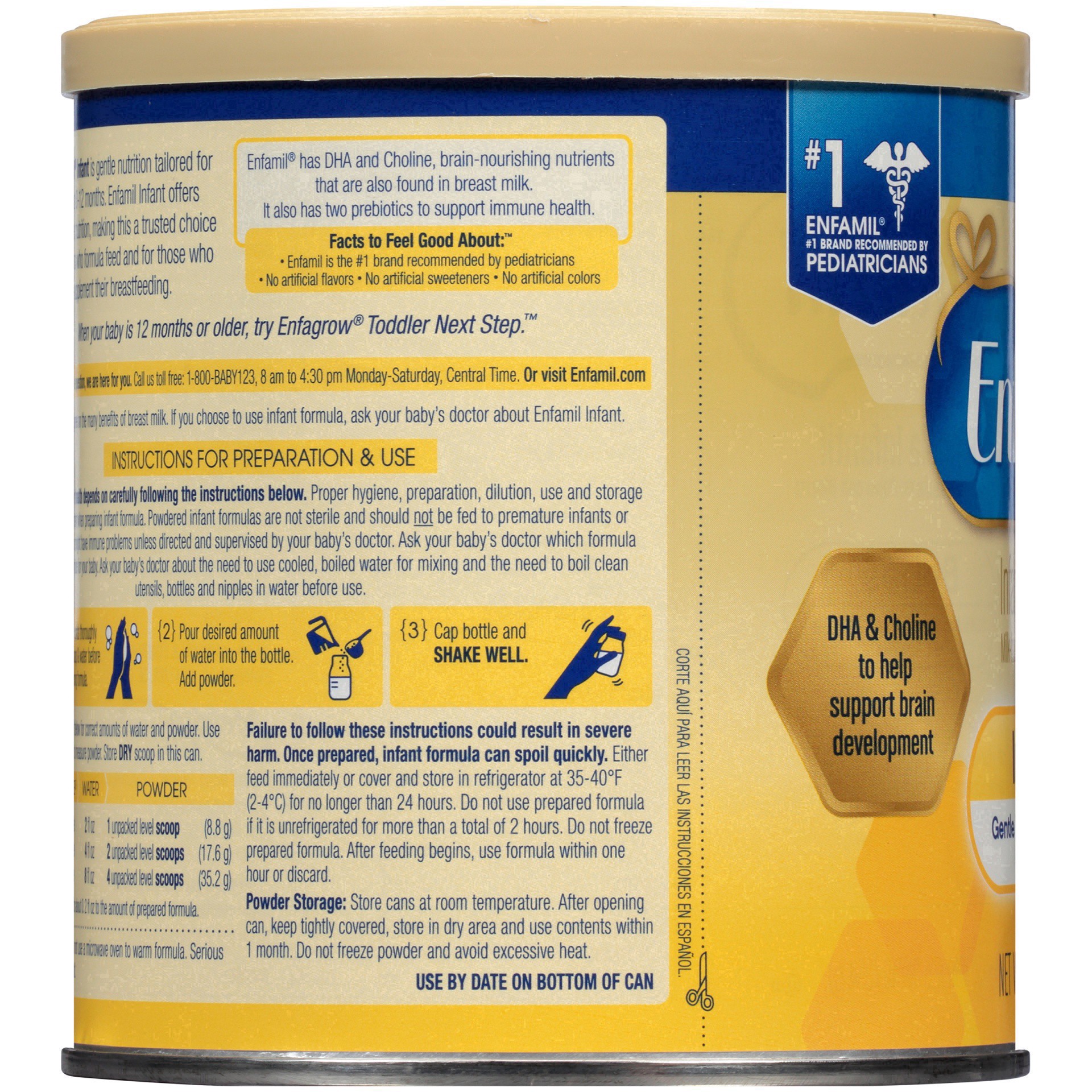 slide 10 of 60, Enfamil 0-12 Months Milk-Based Powder with Iron Infant Formula Baby 12.5 oz, 12.5 oz