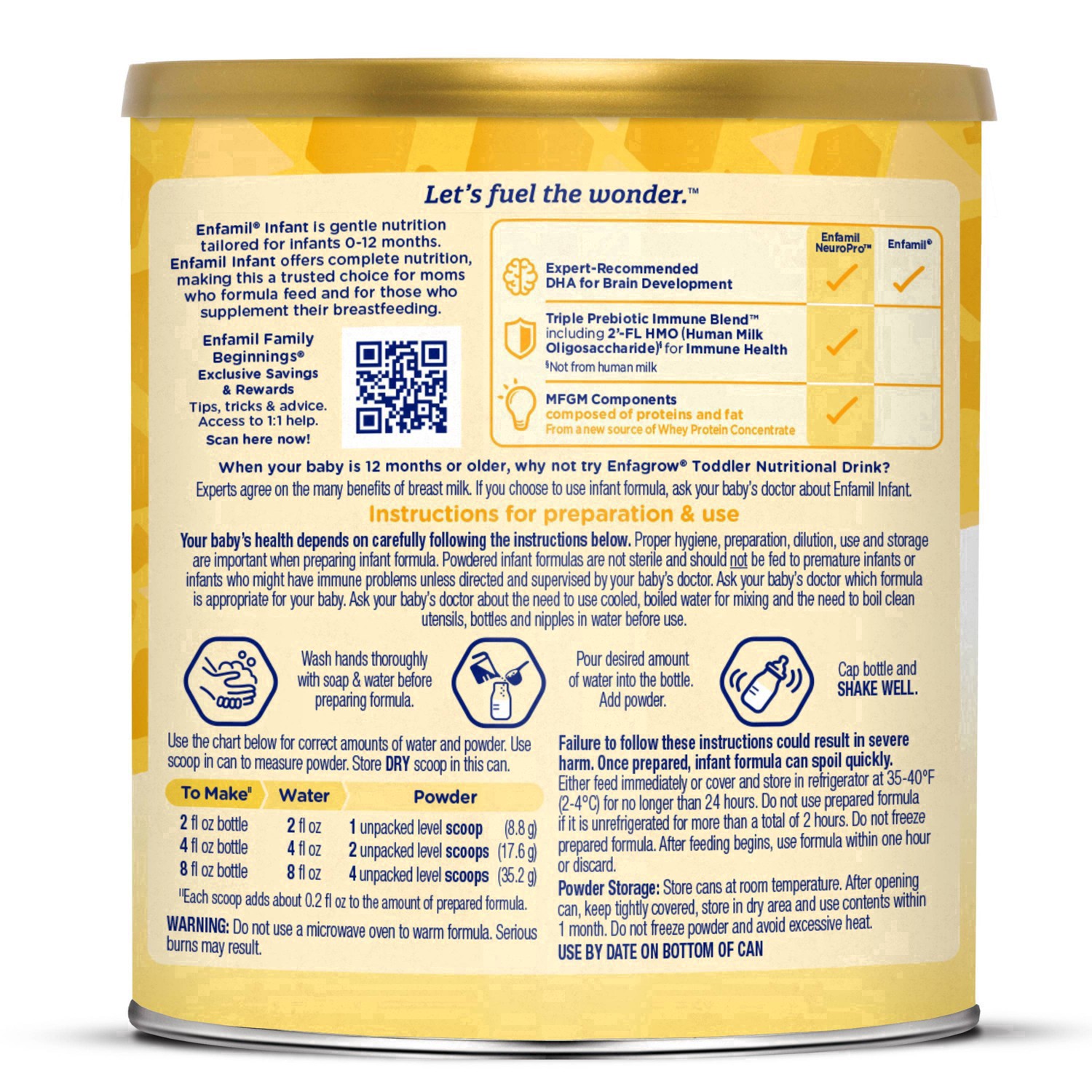 slide 9 of 60, Enfamil 0-12 Months Milk-Based Powder with Iron Infant Formula Baby 12.5 oz, 12.5 oz