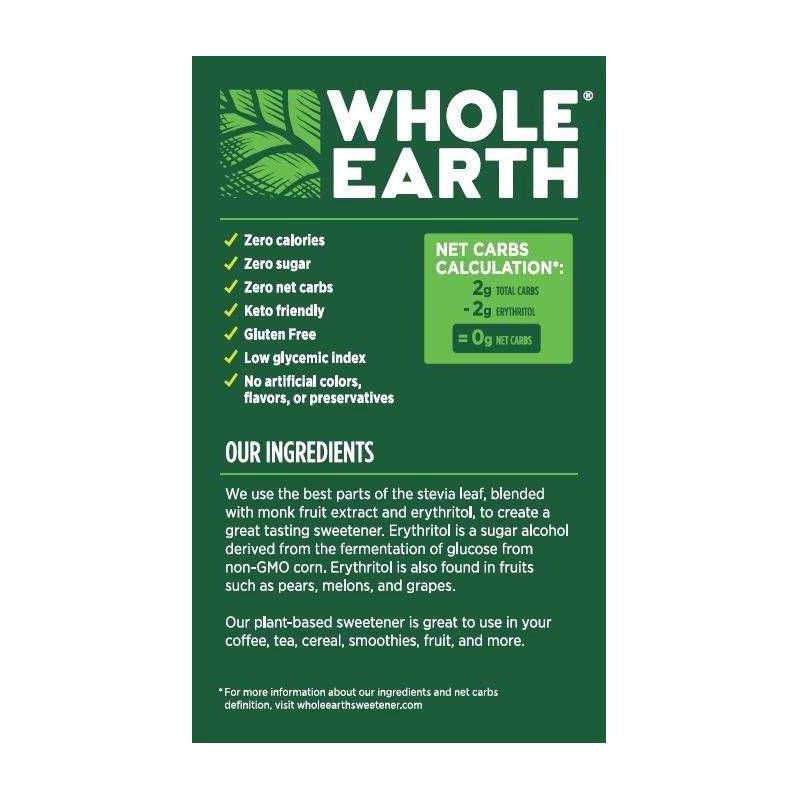 slide 2 of 4, Whole Earth Sweetener Co. Packets Natural Stevia Leaf & Monk Fruit Sweetener Blend 80 ea, 80 ct