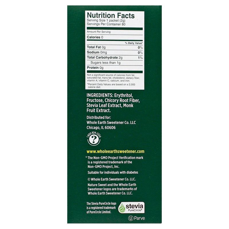 slide 4 of 4, Whole Earth Sweetener Co. Packets Natural Stevia Leaf & Monk Fruit Sweetener Blend 80 ea, 80 ct