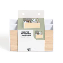 U BRANDS 1ct Magnetic Storage Bin - Faux Wood