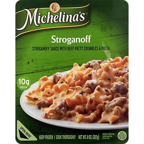 slide 1 of 1, Michelinas Frozen Meal Stroganoff, 8 oz