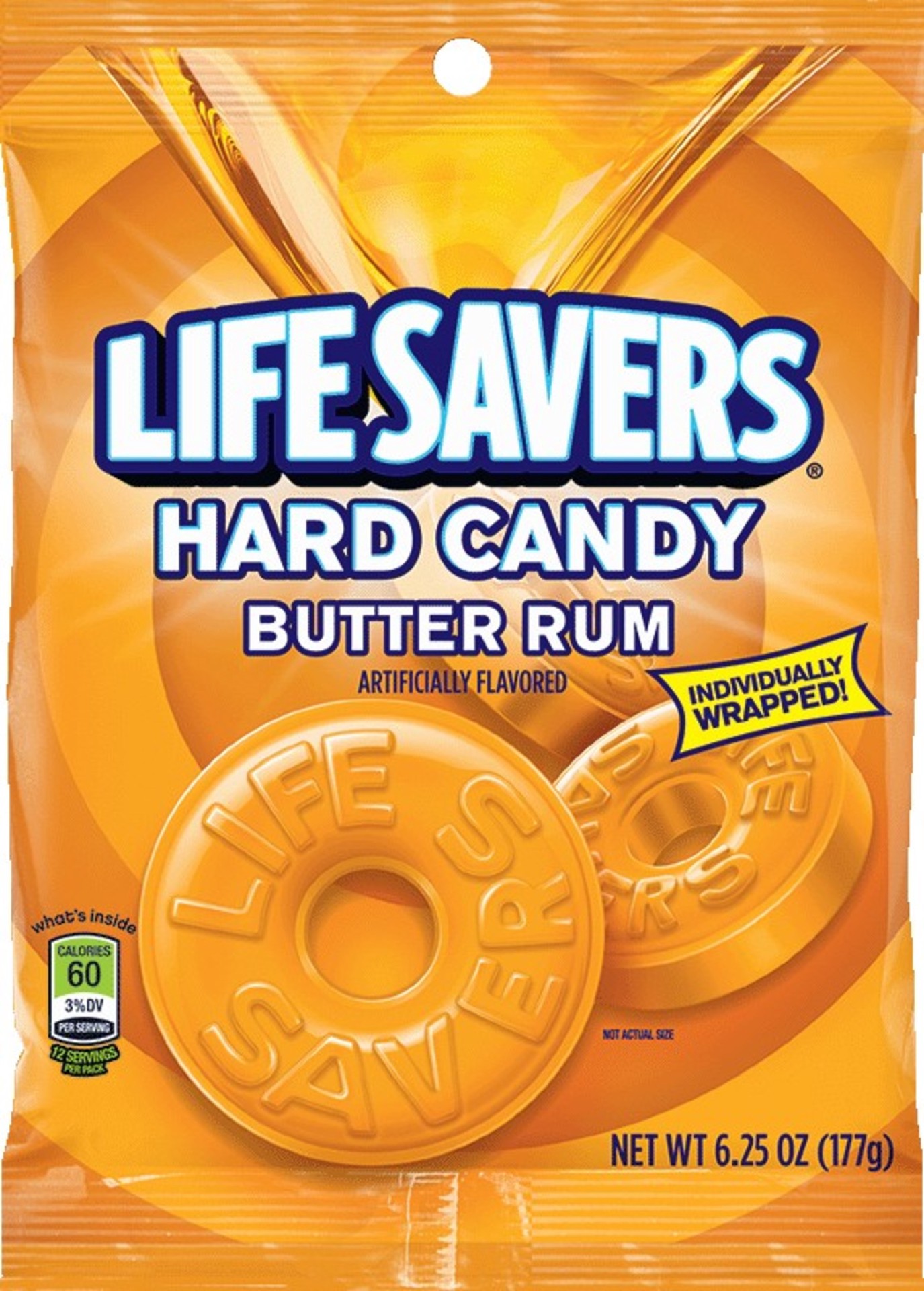 slide 1 of 7, Life Savers Butter Rum Hard Candy Bag, 6.25-Ounce, 6.25 oz