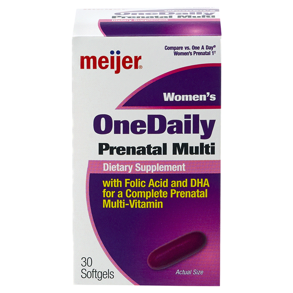 slide 1 of 1, Meijer One Daily Prenatal Multivitamin Softgel, 30 ct