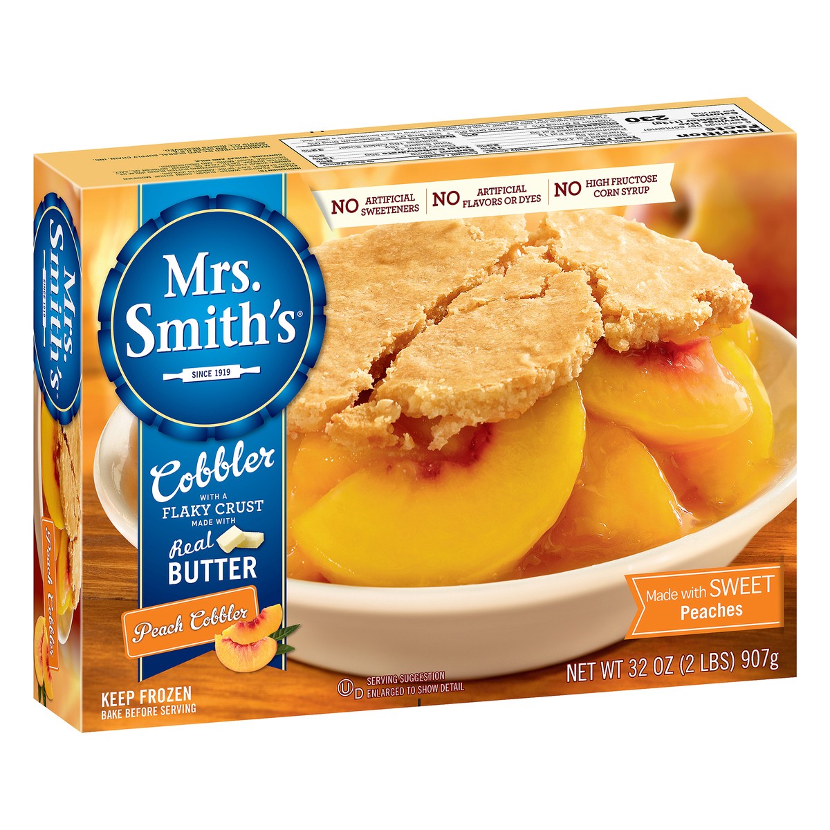 slide 7 of 10, Mrs. Smith's Peach Cobbler 32 oz. Box, 32 oz