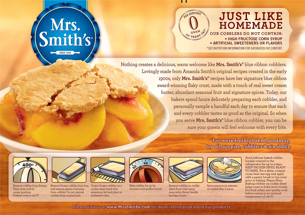 slide 2 of 10, Mrs. Smith's Peach Cobbler 32 oz. Box, 32 oz