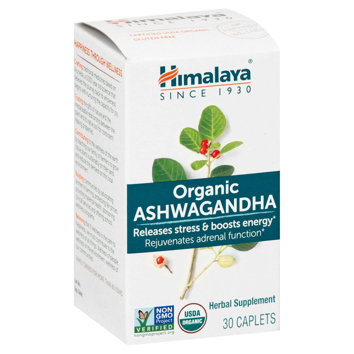 slide 9 of 9, Himalaya Organic Caplets Ashwagandha 30 ea, 30 ct