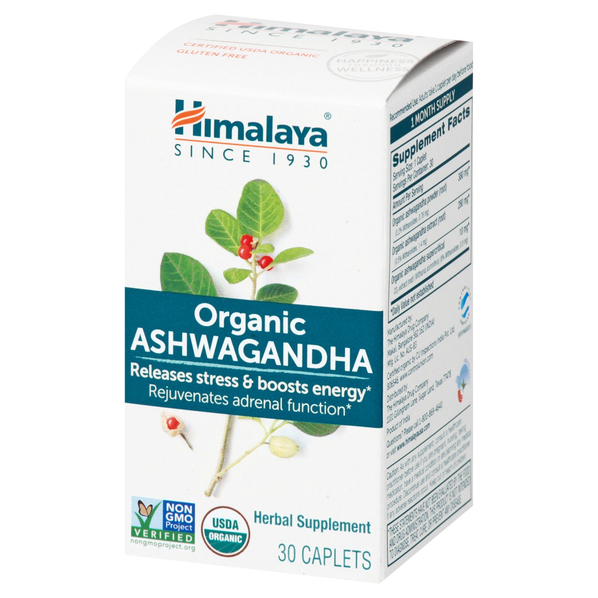 slide 4 of 9, Himalaya Organic Caplets Ashwagandha 30 ea, 30 ct