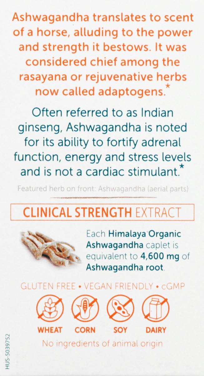 slide 6 of 9, Himalaya Organic Caplets Ashwagandha 30 ea, 30 ct