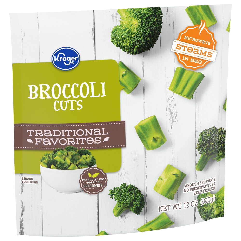 slide 2 of 3, Kroger Broccoli Cuts, 12 oz