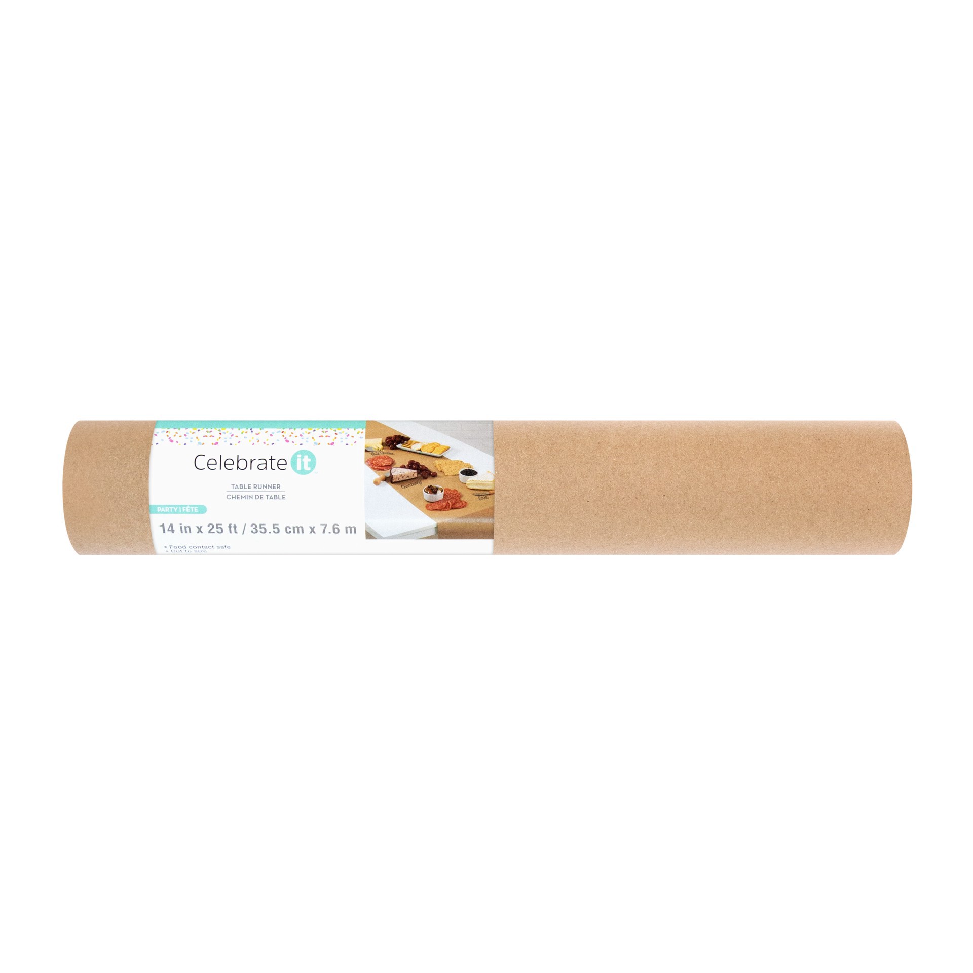 slide 3 of 4, 25ft. Solid Paper Table Runner By Celebrate It, 14 in x 25 ft