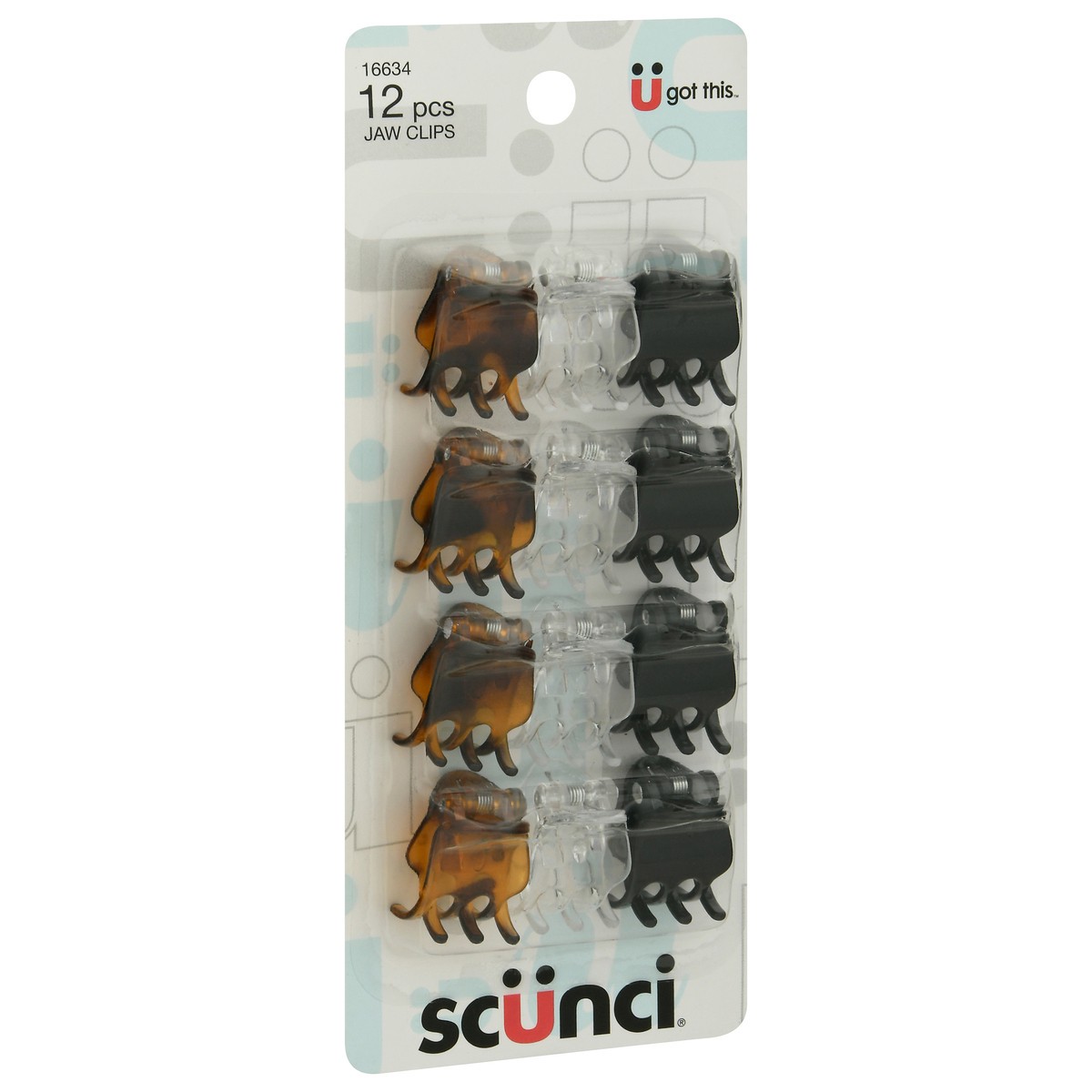 slide 2 of 9, scünci Scunci Effortless Beauty Everyday Fashion Chunky Jaw Clips For Hair 12 Pack, 12 ct