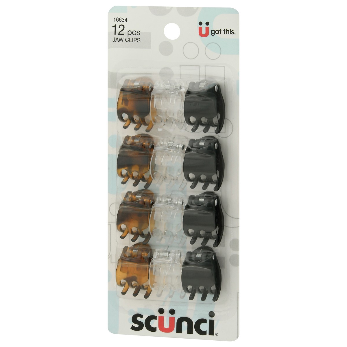 slide 3 of 9, scünci Scunci Effortless Beauty Everyday Fashion Chunky Jaw Clips For Hair 12 Pack, 12 ct