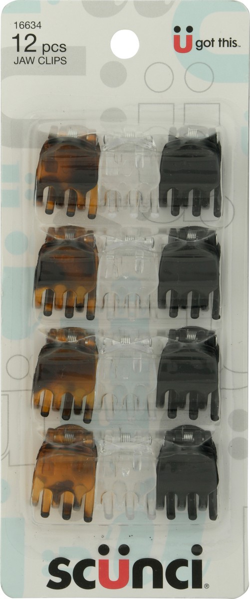 slide 6 of 9, scünci Scunci Effortless Beauty Everyday Fashion Chunky Jaw Clips For Hair 12 Pack, 12 ct