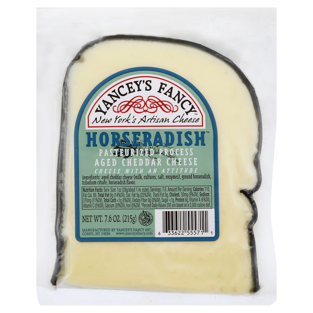 slide 1 of 1, Yancey's Fancy™ horseradish cheddar cheese, 7.6 oz