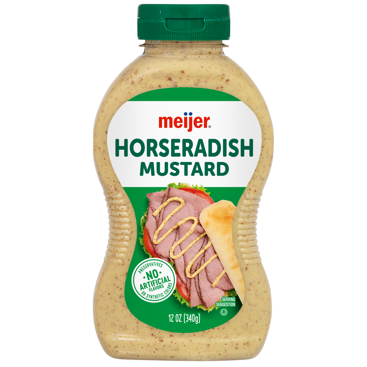 slide 1 of 2, Meijer Deli Mustard with Horseradish, 12 oz