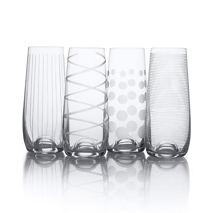 slide 1 of 2, Mikasa Cheers Stemless Champagne Flutes, 4 ct