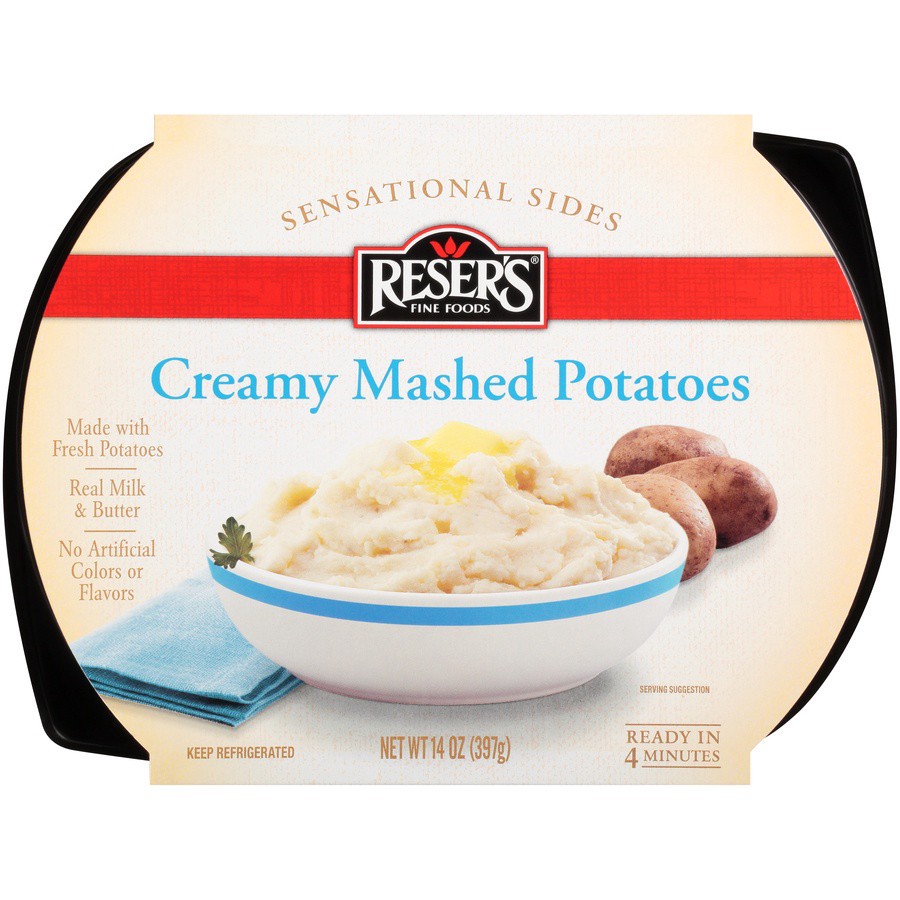 slide 1 of 9, Reser's Mashed Potatoes, 14 oz