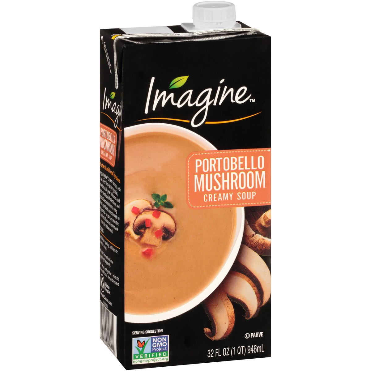 slide 7 of 8, Imagine Portobello Mushroom Creamy Soup 32 fl. oz. Aseptic Pack, 32 fl oz