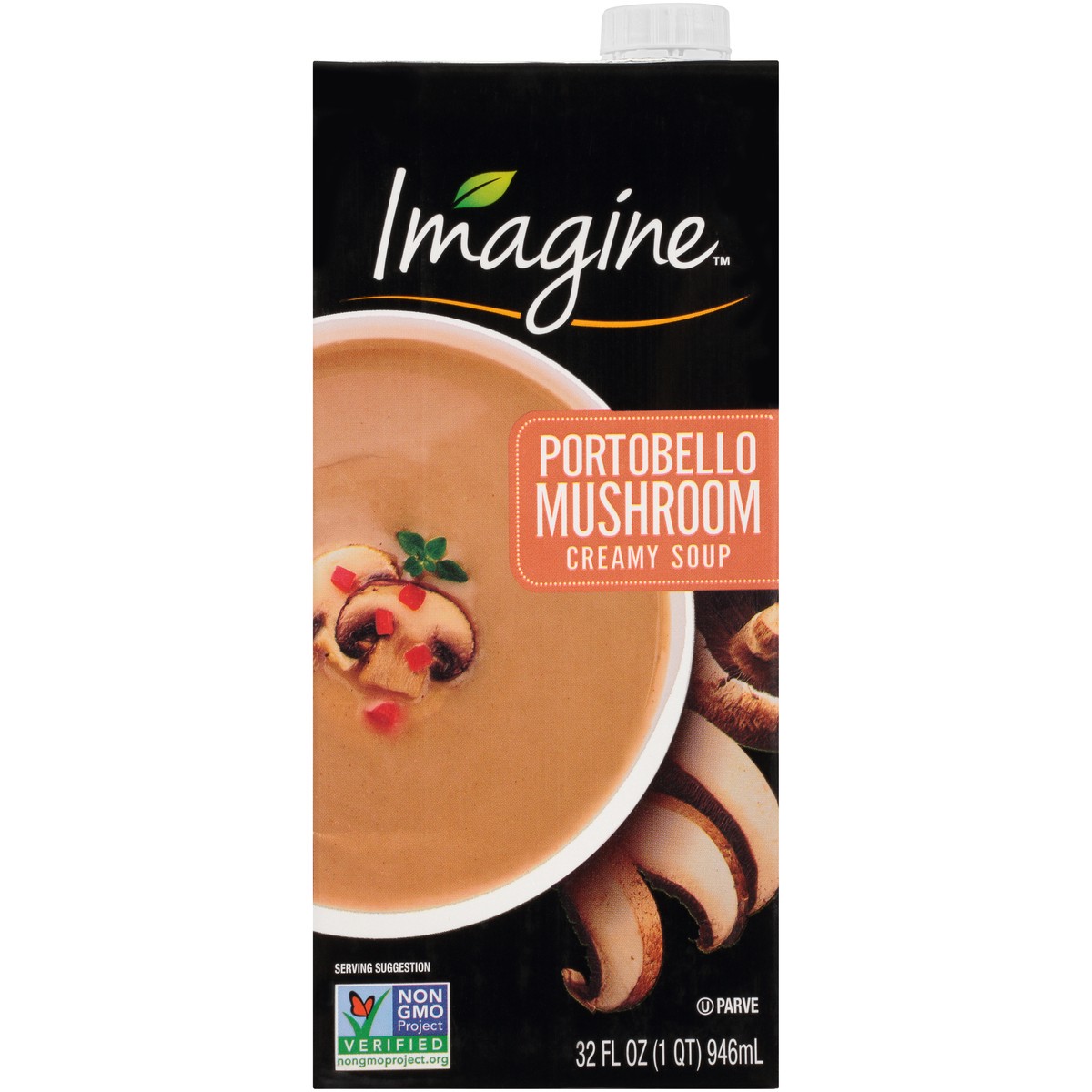 slide 1 of 8, Imagine Portobello Mushroom Creamy Soup 32 fl. oz. Aseptic Pack, 32 fl oz