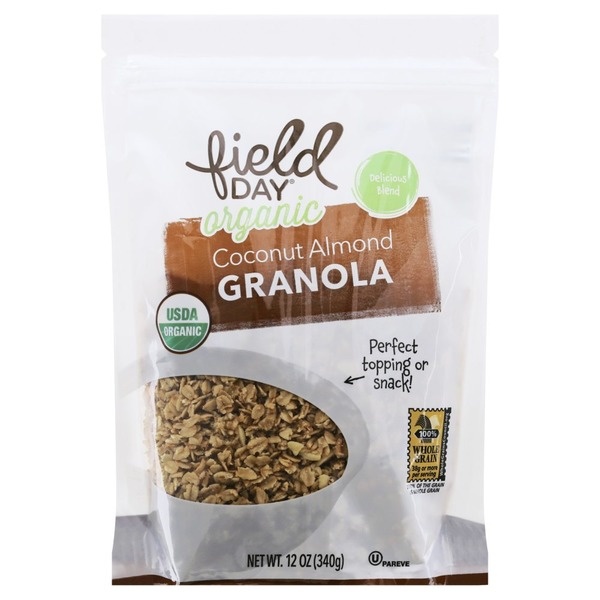 slide 1 of 1, Field Day Granola, Organic, Coconut Almond, 12 oz