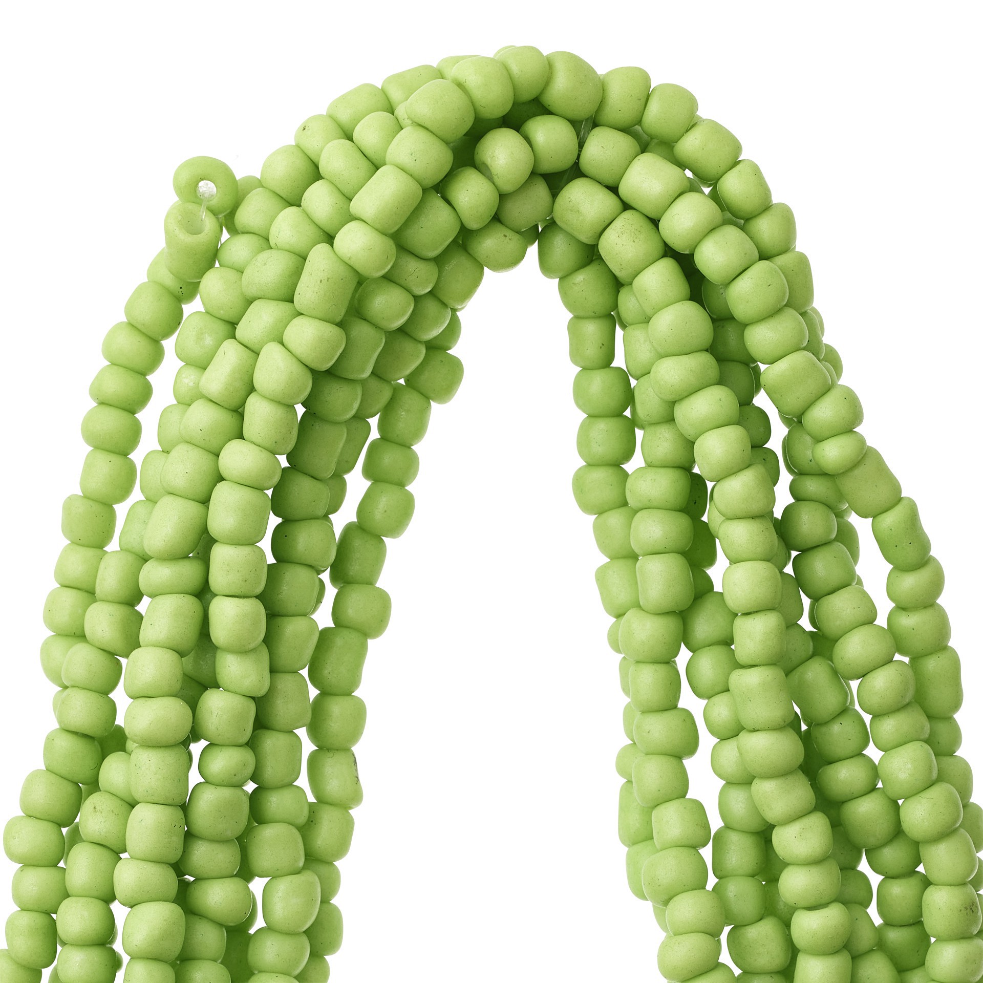slide 3 of 3, Green Glass Seed Beads, 6/0 By Bead Landing, 3.5 mm