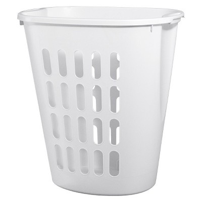 slide 1 of 1, Sterilite Oval Laundry Hamper - White, 1 ct