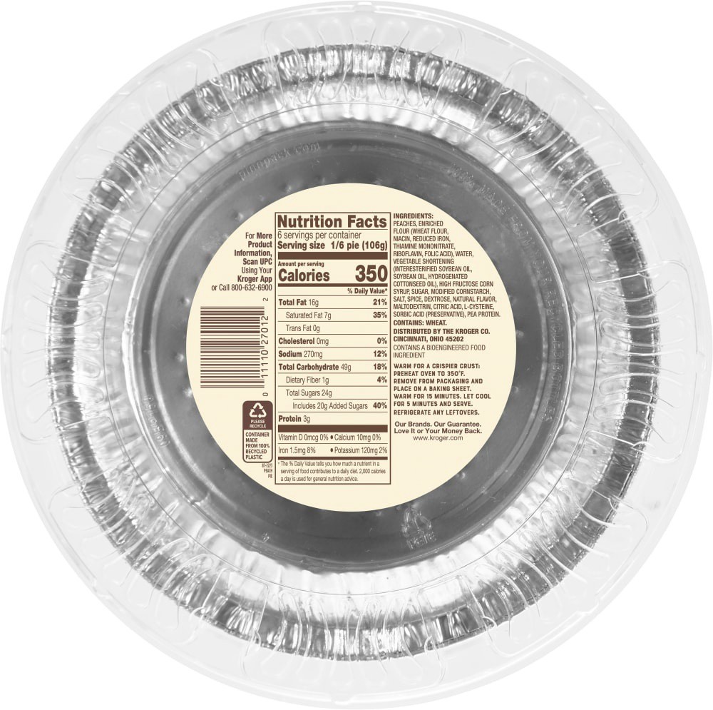 slide 2 of 2, Bakery Fresh Goodness Peach Pie, 8 in