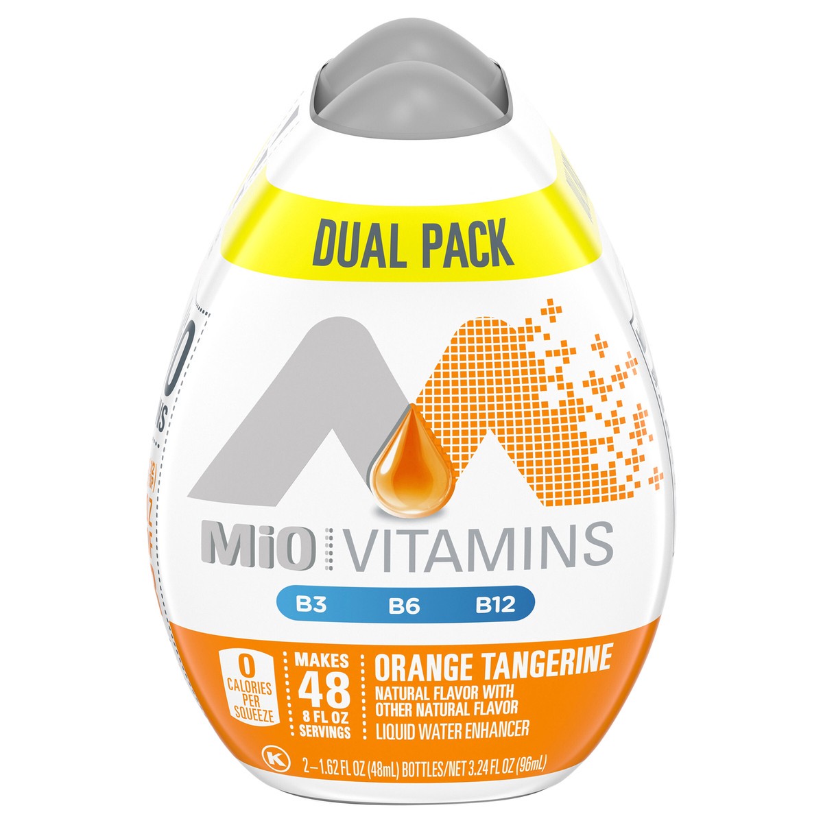 slide 1 of 9, MiO Vitamins Orange Tangerine Naturally Flavored Liquid Water Enhancer Dual Pack, 2 ct Pack, 1.62 fl oz Bottles, 2 ct