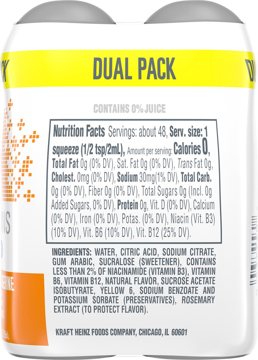 slide 7 of 9, MiO Vitamins Orange Tangerine Naturally Flavored Liquid Water Enhancer Dual Pack, 2 ct Pack, 1.62 fl oz Bottles, 2 ct