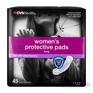 slide 1 of 1, Cvs Health Protective Pads Ultimate Absorbency, 45 Ct, 1 ct