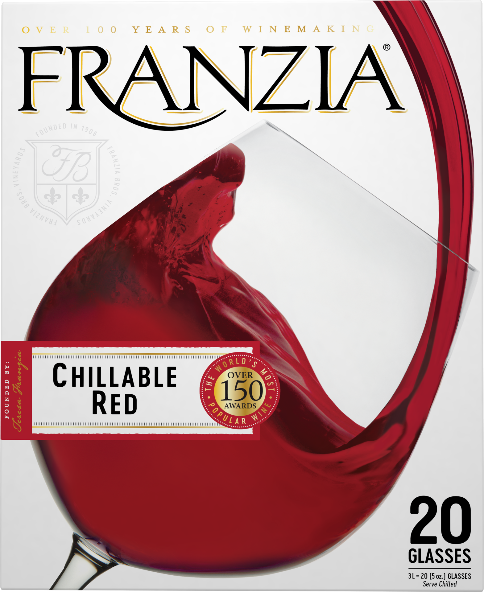 slide 7 of 10, Franzia Red, Red Wine, American, 1 ct, 3L Box, 3 liter