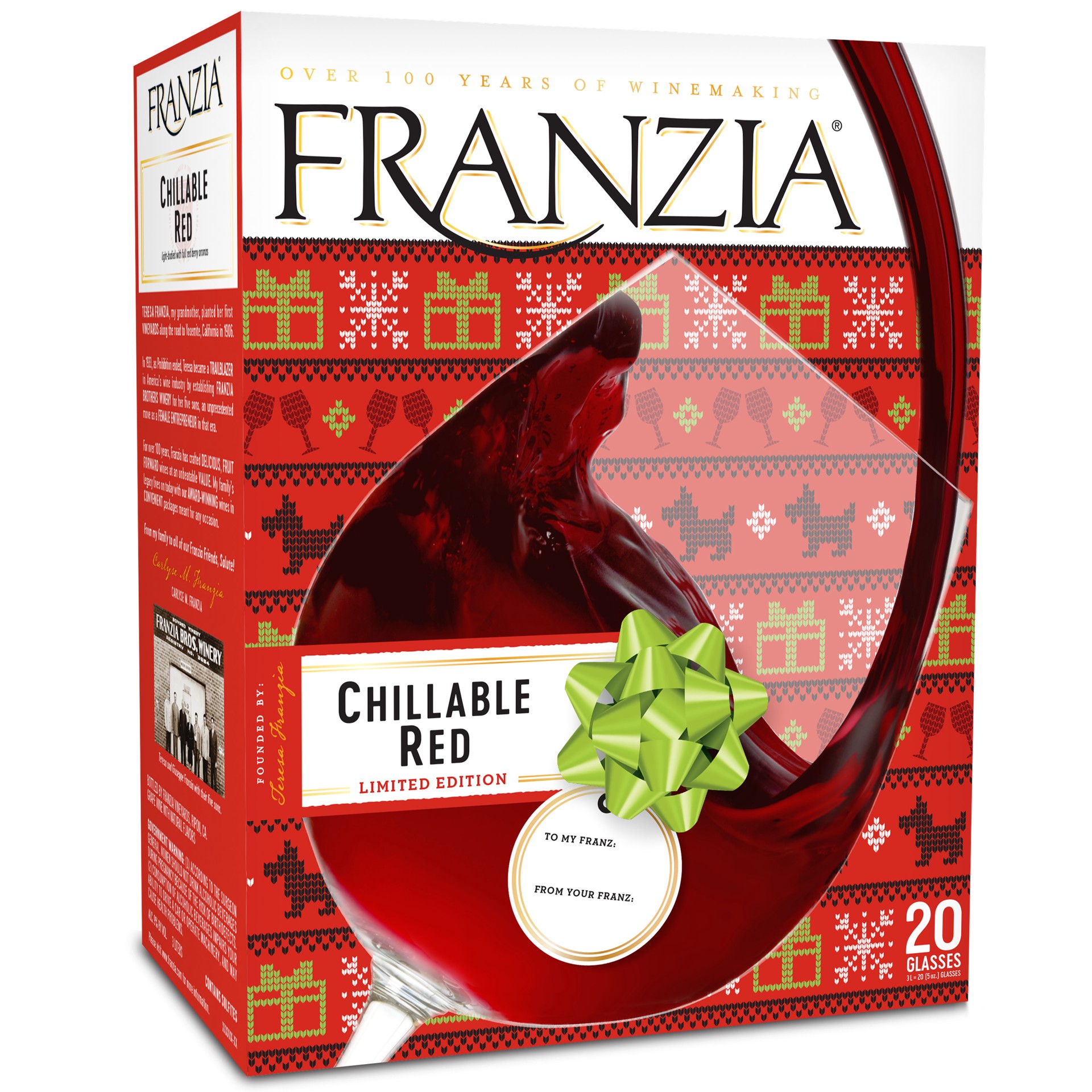 slide 1 of 10, Franzia Chillable Red Blend Wine - 3L Box, 3 liter