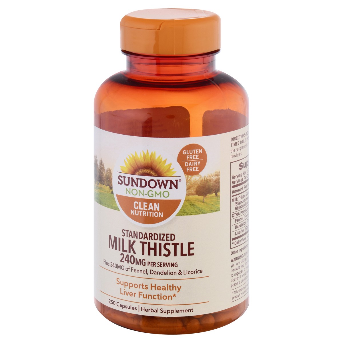 slide 3 of 9, Sundown Naturals Milk Thistle 240 Mg Capsules, 250 ct