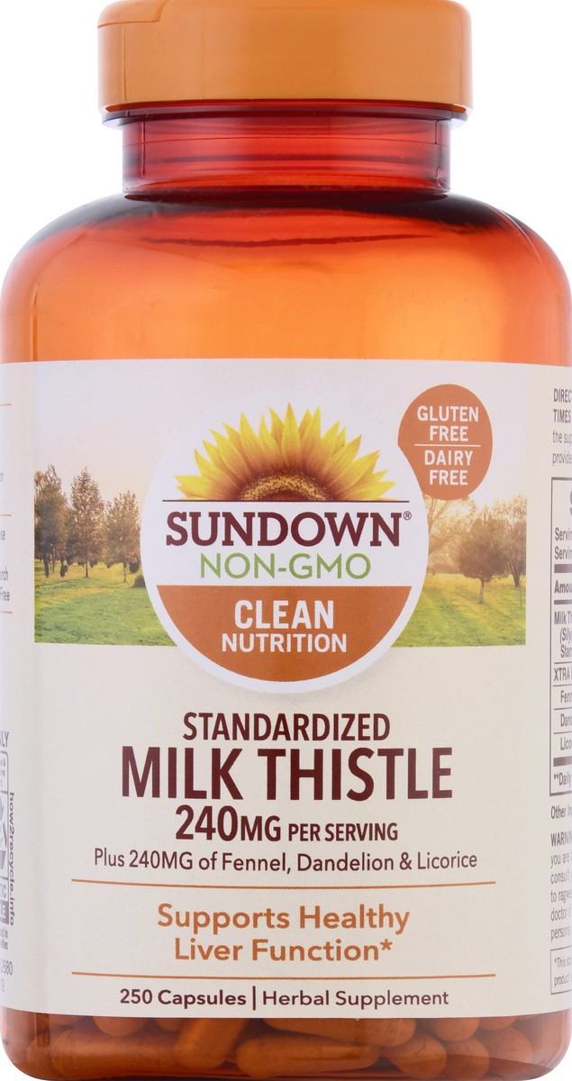 slide 6 of 9, Sundown Naturals Milk Thistle 240 Mg Capsules, 250 ct