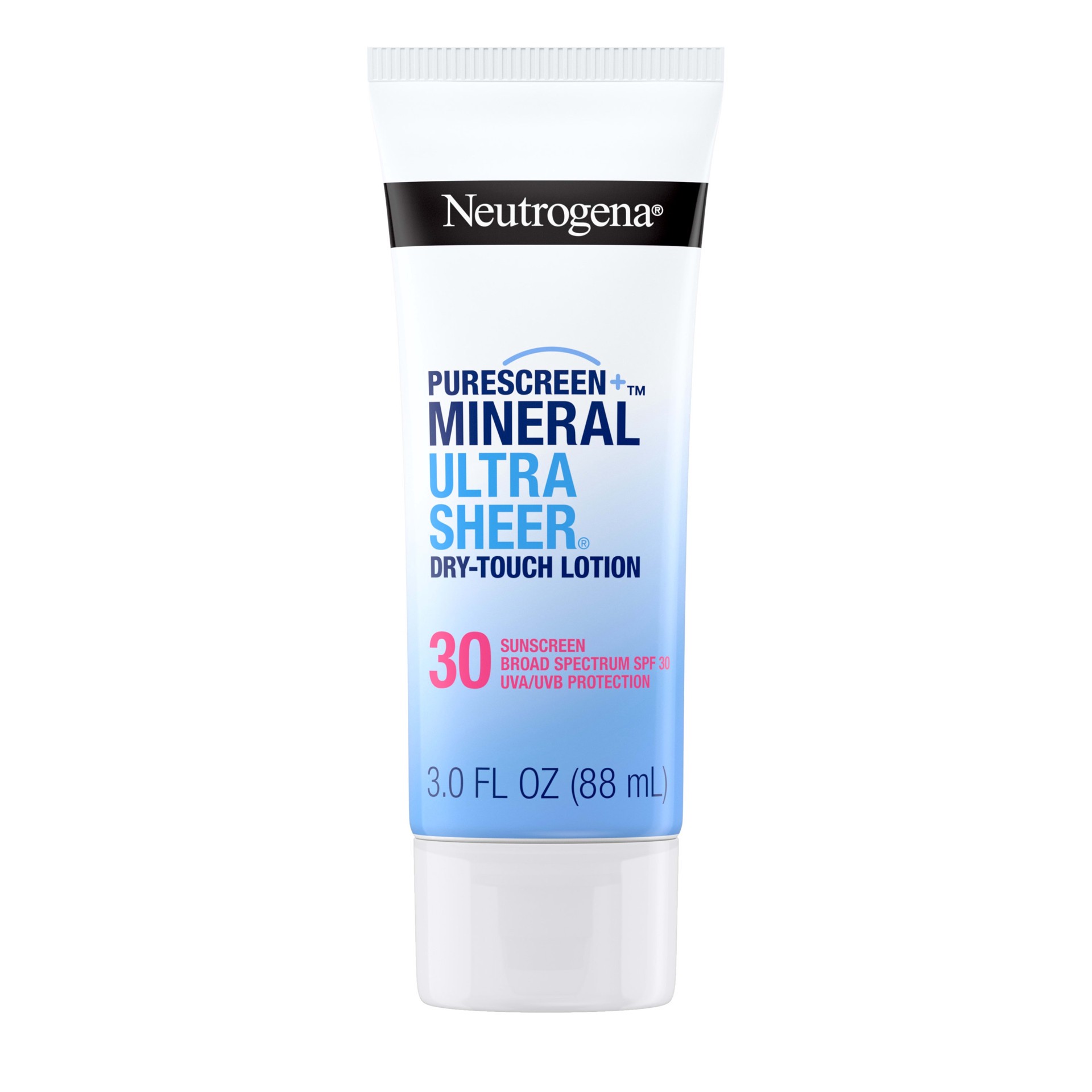 slide 1 of 21, Neutrogena Mineral UltraSheer Dry-Touch SPF 30 Sunscreen Lotion, Water-Resistant Broad-Spectrum UVA/UVB Protection, Skin Nourishing, Lightweight With Vitamin E, Oxybenzone-Free, 3.0 fl. oz, 30 ct; 3 oz