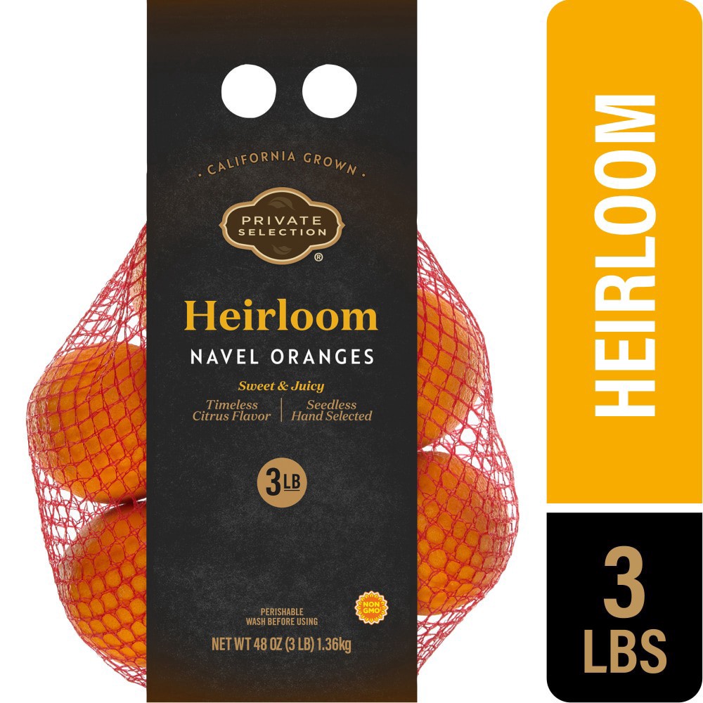 slide 3 of 5, Private Selection Heirloom Navel Oranges, 3 lb