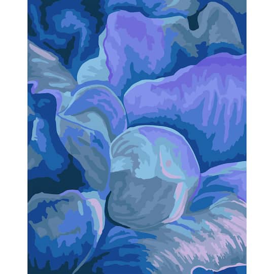 slide 1 of 3, Artist's Loft 8" x 10" Abstract Flower Paint-By-Number Kit with Wood Display Hanger, 8 in x 10 in
