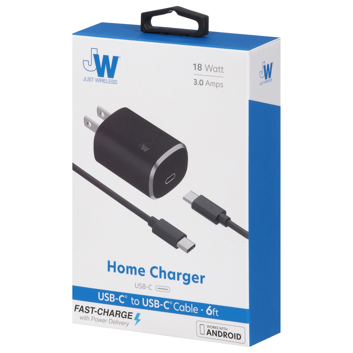 slide 11 of 11, Just Wireless Home Charger 3.0A USB-C, 1 ct