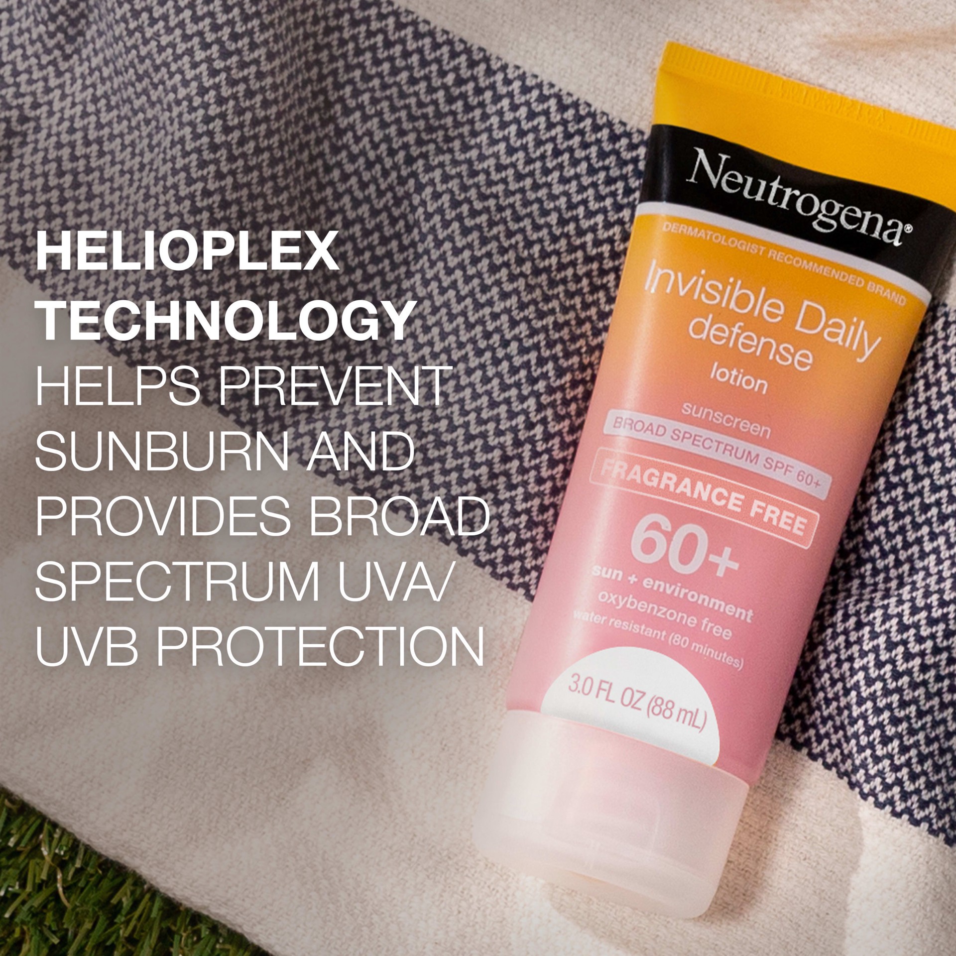 slide 6 of 9, Neutrogena Invisible Daily Defense Sunscreen Lotion, SPF 60+, 3.0 oz, 3 oz