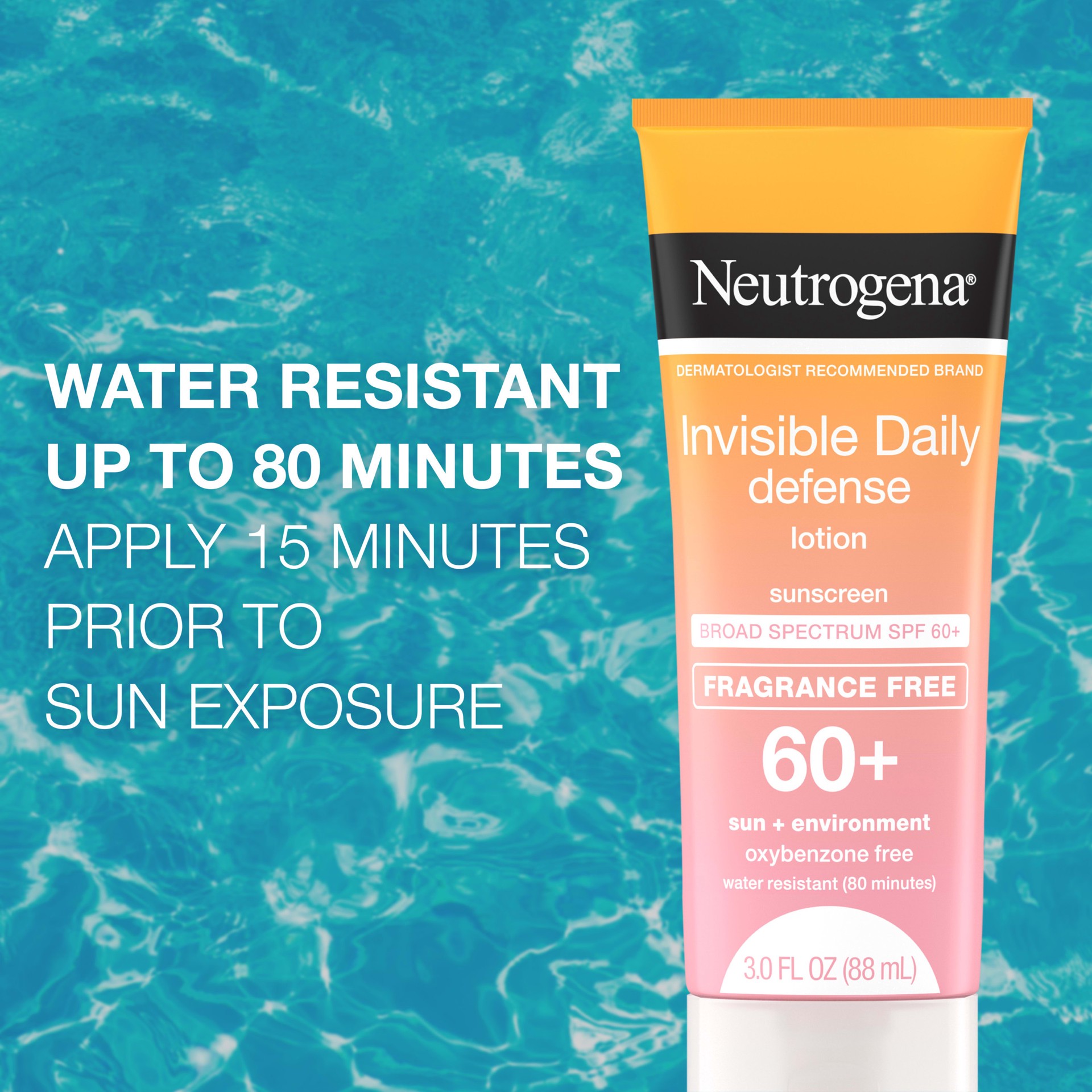 slide 5 of 9, Neutrogena Invisible Daily Defense Sunscreen Lotion, SPF 60+, 3.0 oz, 3 oz