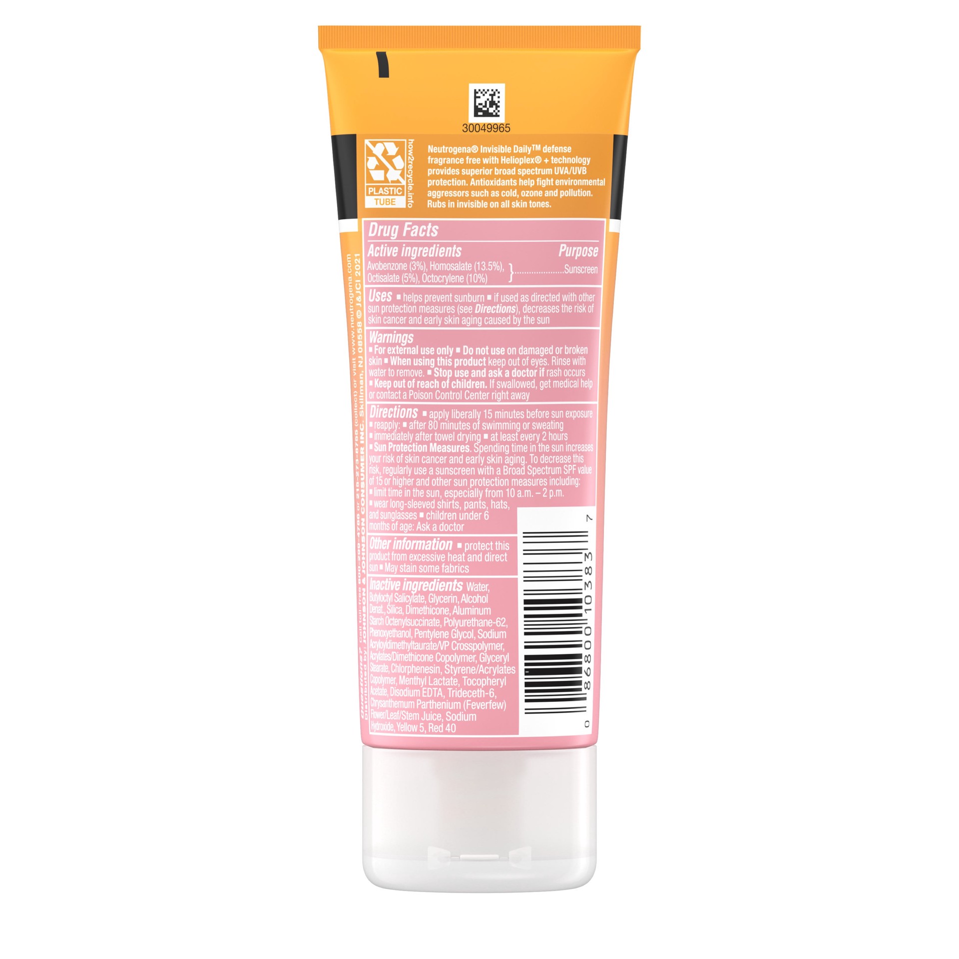 slide 9 of 9, Neutrogena Invisible Daily Defense Sunscreen Lotion, SPF 60+, 3.0 oz, 3 oz