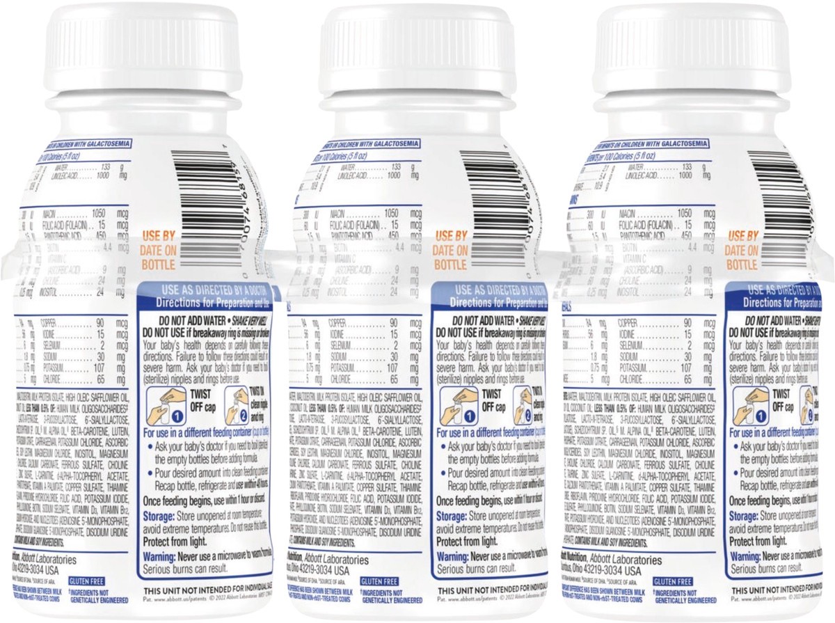 slide 2 of 5, Abbott Similac Sensitive Milk-Based Ready to Feed Infant Formula with Iron 6 - 8 fl oz Bottles, 6 ct
