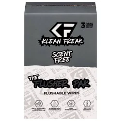 Klean Freak Flushable Scent-Free Wipes, The Flusher Pak 3 - 40 Wipe Packs