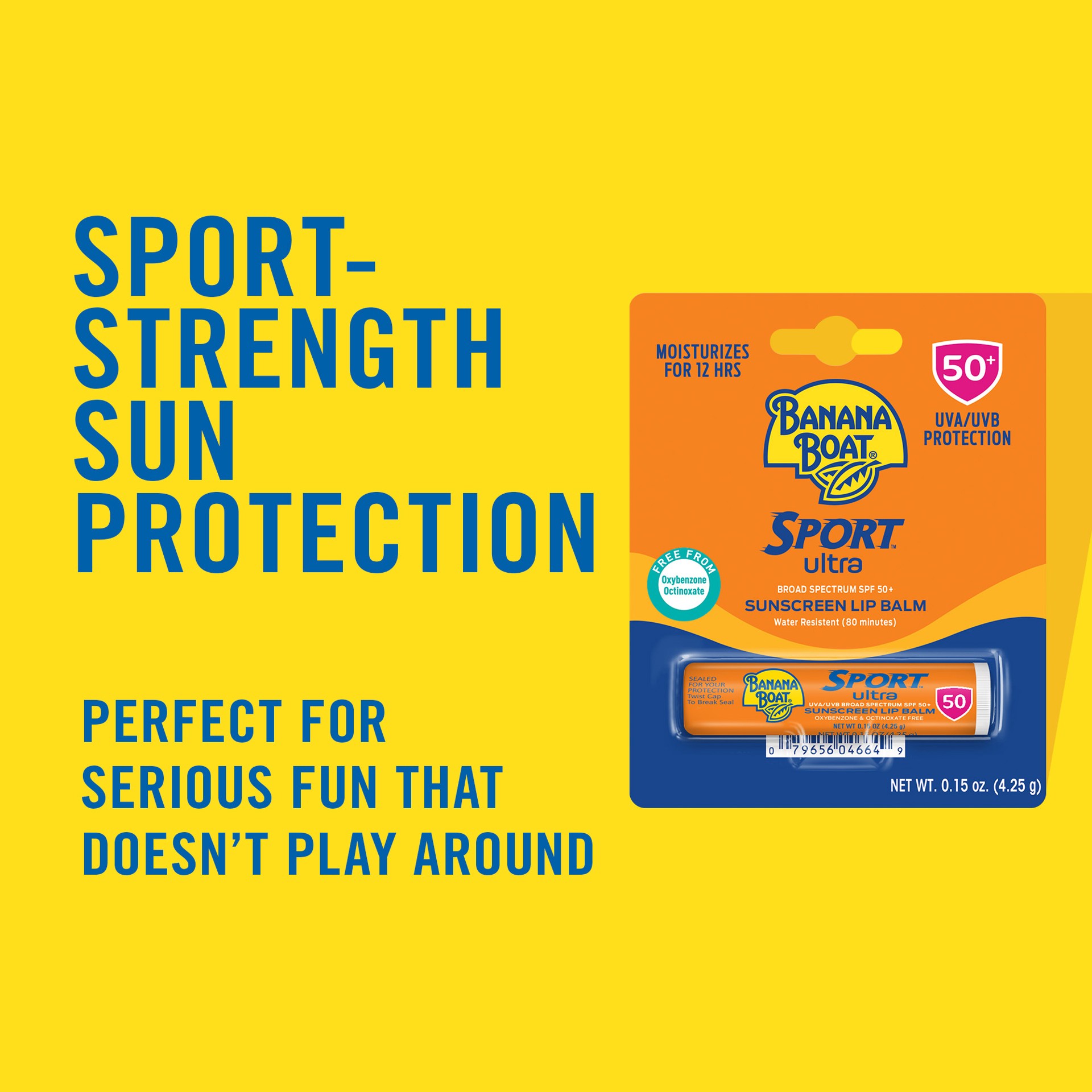 slide 4 of 8, Banana Boat Sport Performance Sunscreen Lip Balm SPF 50, 15 oz