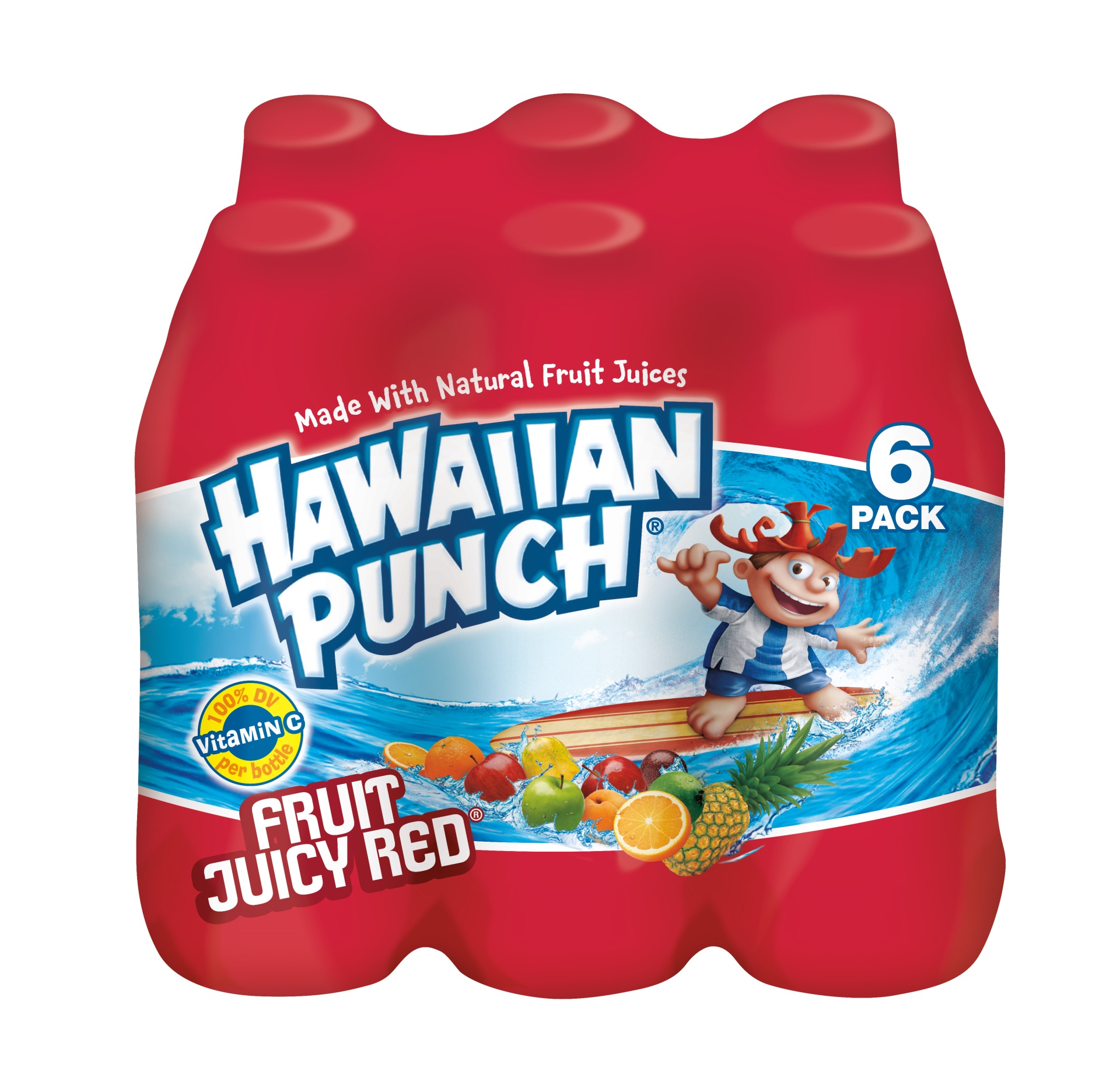 slide 1 of 3, Hawaiian Punch Fruit Juicy Red, 6 ct; 10 fl oz