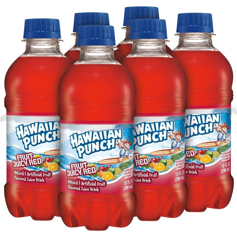 slide 2 of 4, Hawaiian Punch Fruit Juicy Red Juice Drink 6 - 10 fl oz Bottles, 6 ct
