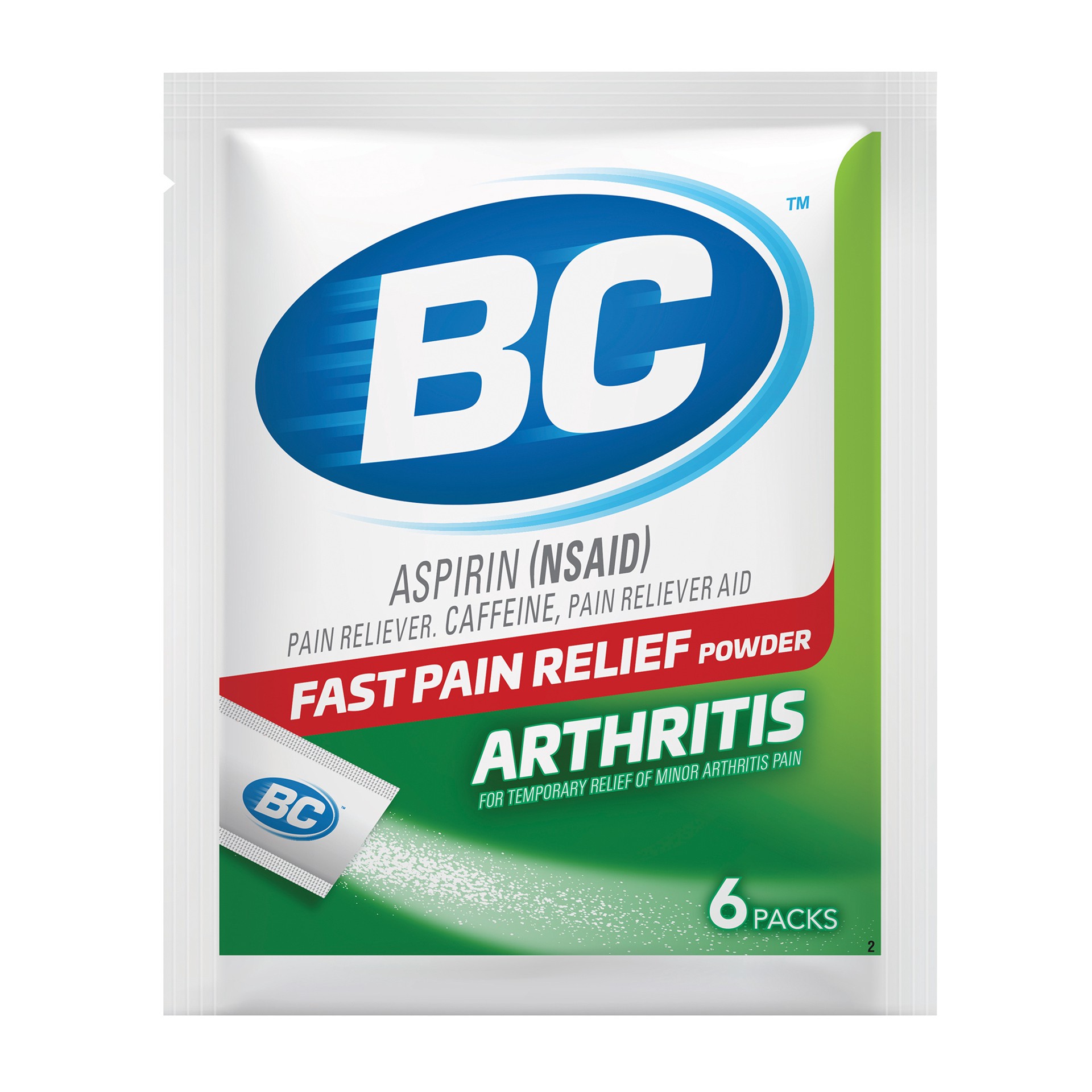 slide 1 of 7, BC Powder Arthritis Pain Reliever, 6 Powder Sticks, 6 ct