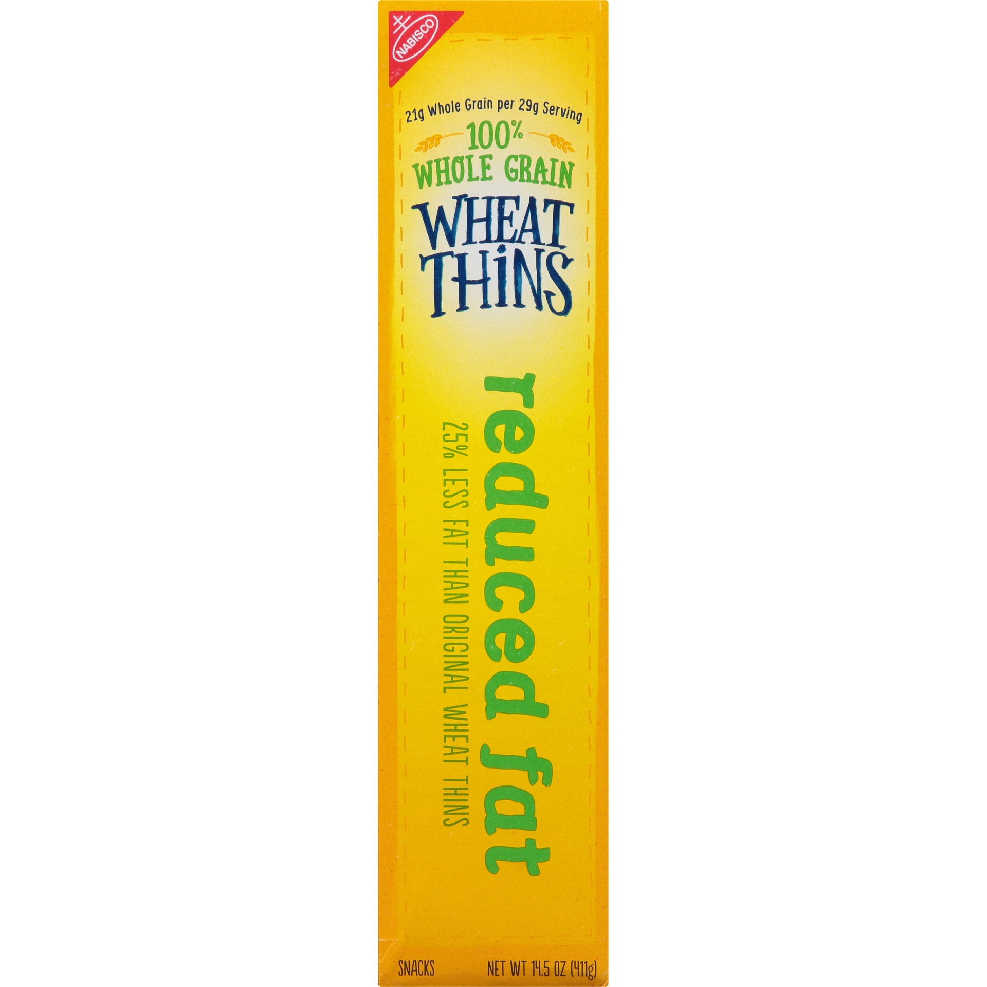 slide 2 of 8, Wheat Thins Reduced Fat Whole Grain Wheat Crackers, Family Size, 14.5 oz, 14.5 oz